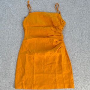 Zara Bright Orange Mini Dress